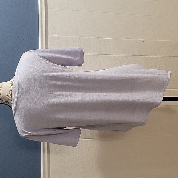 Banana Republic Blue Asymmetrical Knit Blouse small - Picture 2 of 11